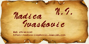 Nadica Ivašković vizit kartica